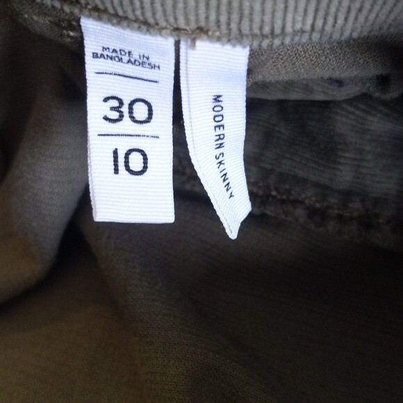 LOFT (made and loved LOFT) olive green modern skinny corduroy pants 10 - Picture 5 of 6